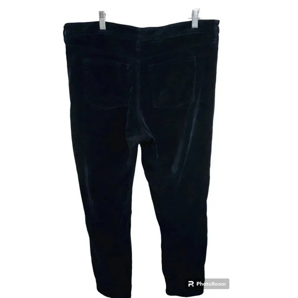 Well Worn Luxe Velvet Tapered Pants High Rise Blue Women's Size 14/34 - Picture 1 of 6